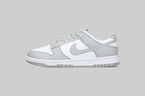 CanvasMaterial Water resistant upper Nike Dunk Low Retro 'White and Light Smoke Grey'