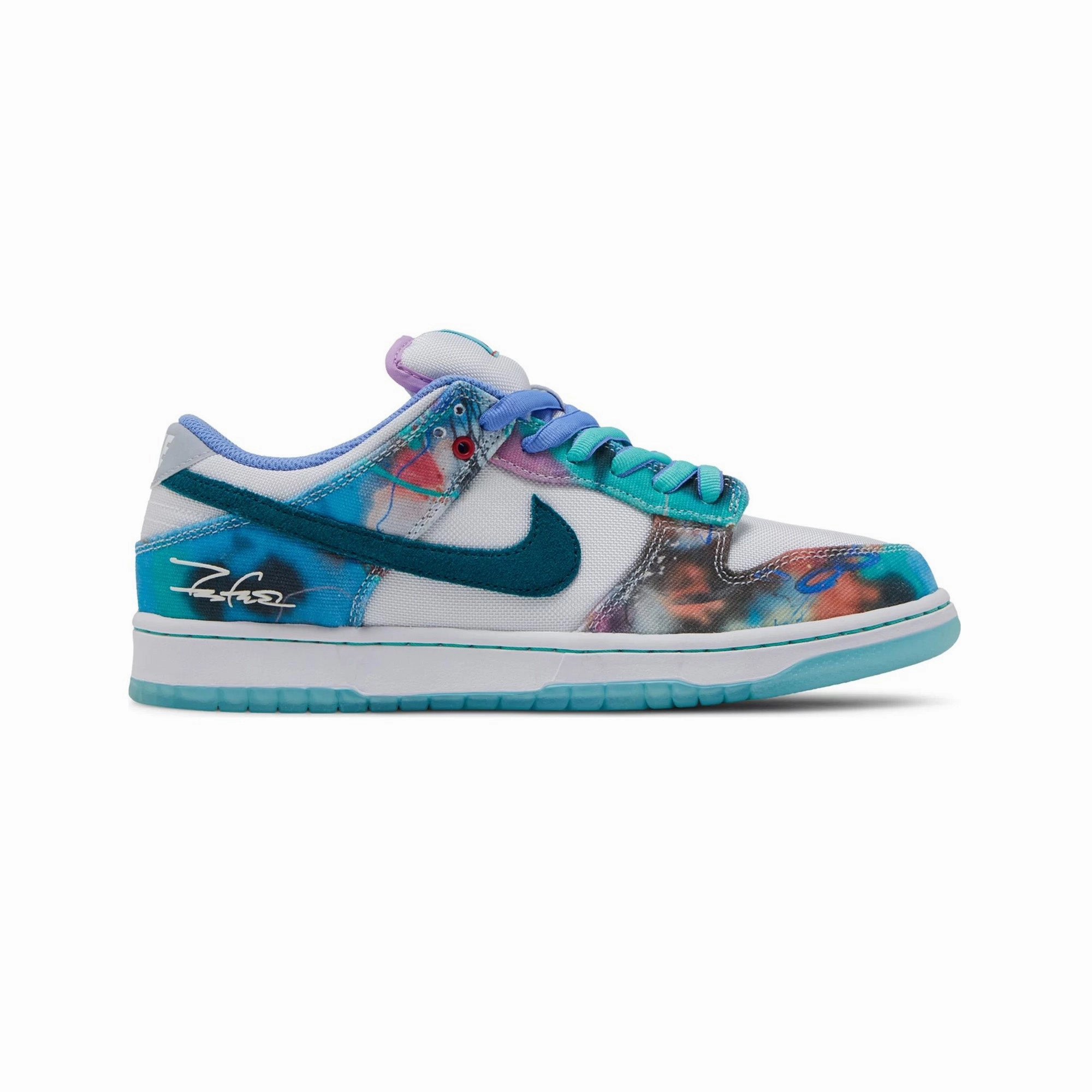 Nike SB Dunk Low Futura Laboratories 'Bleached Aqua' (2024) Stretchable Upper Wide Toe Box Design