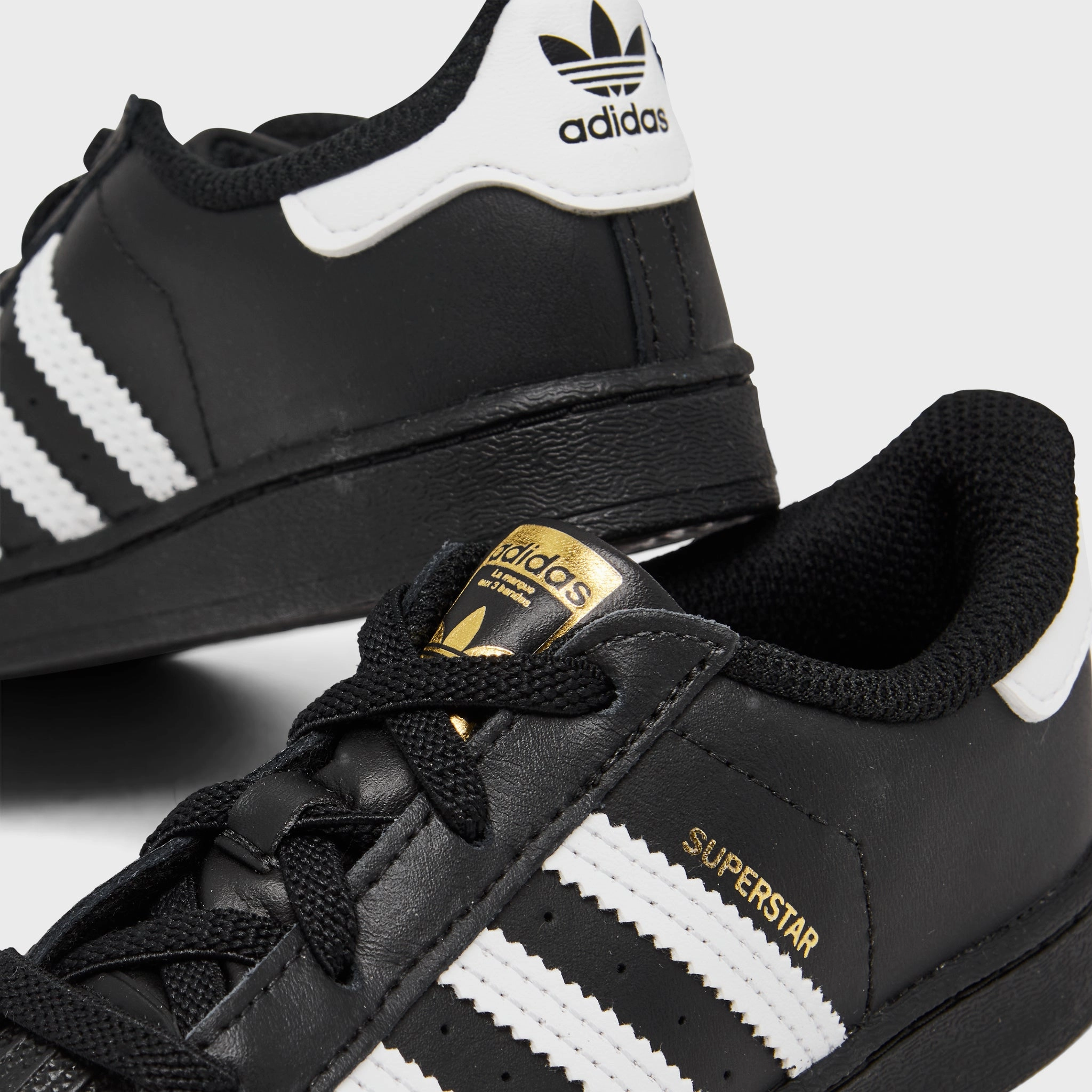 adidas Originals Infants' Superstar El Core Black / Ftwr White - Core Black Adaptive Fit Collar