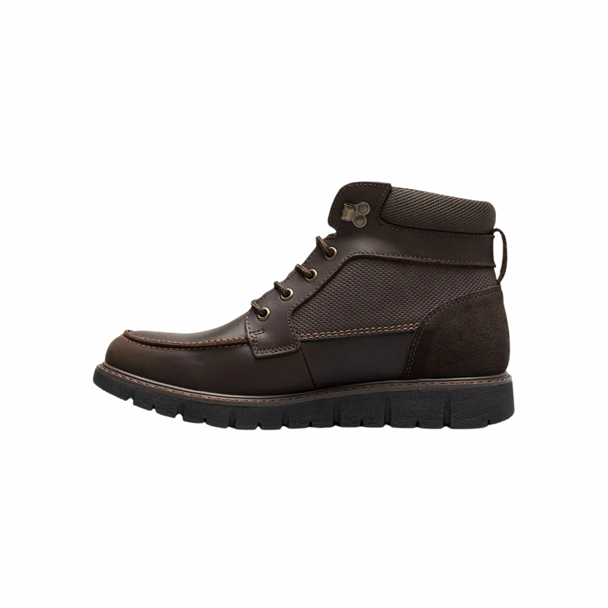 Seamless Comfort Mountain Hike Nunn Bush Men's Karnak Moc Toe Boots - Brown CH