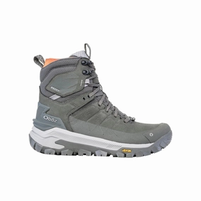 Insulated Cold Climate Abrasion Resistant Lace Oboz Men's Bangtail Mid Insulated Waterproof Winter Boot - Charcoal
