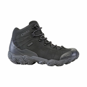 Everyday Walk Oboz Men's Bridger Mid Waterproof Hiking Boot - Black Sea