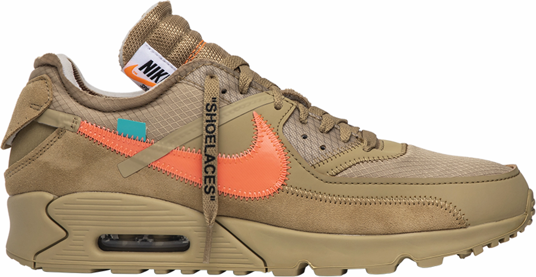 OFF-WHITE x Air Max 90 'Desert Ore' - AA7293 200 Comfort Lining