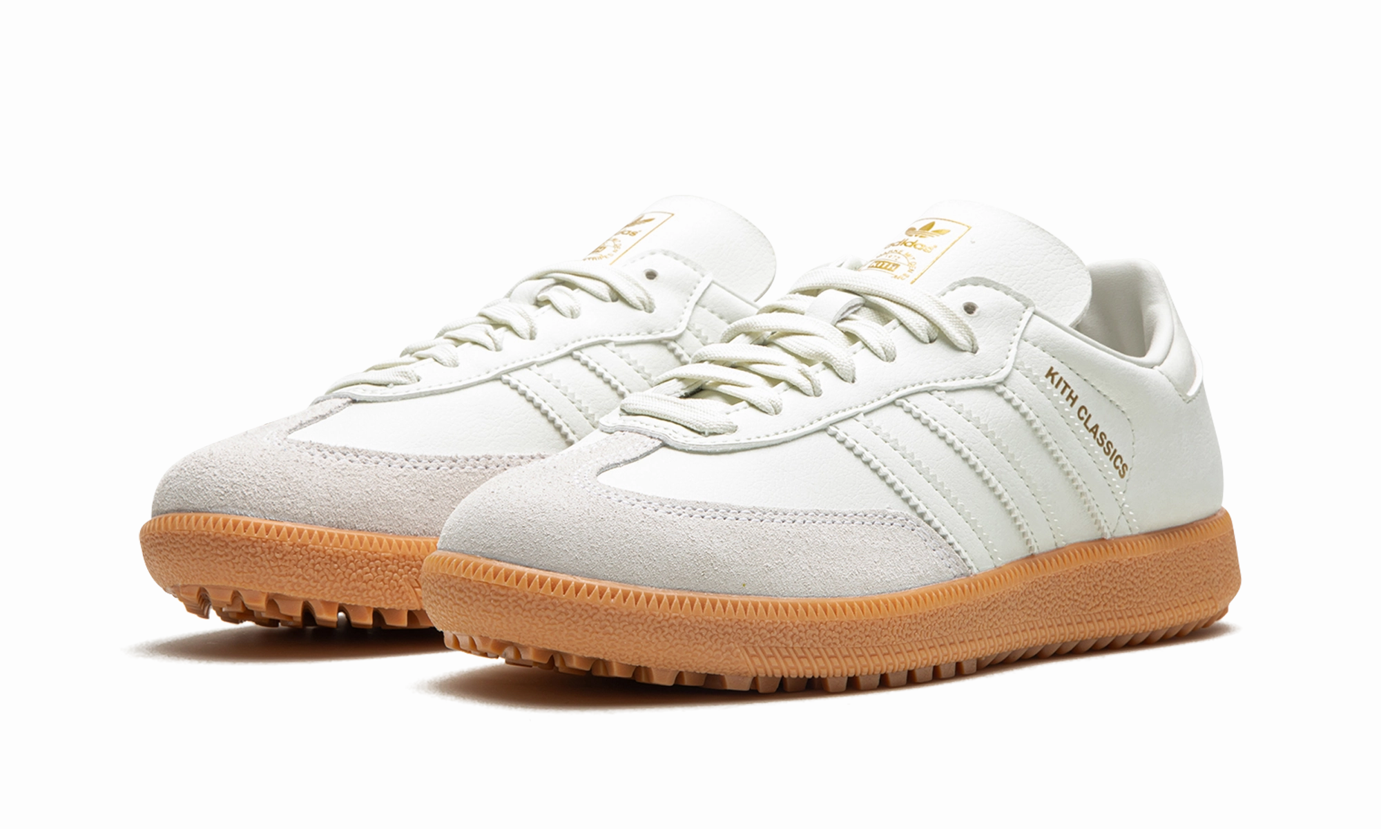 Samba Golf "Kith - White / Gum" Foot alignment Hop Step