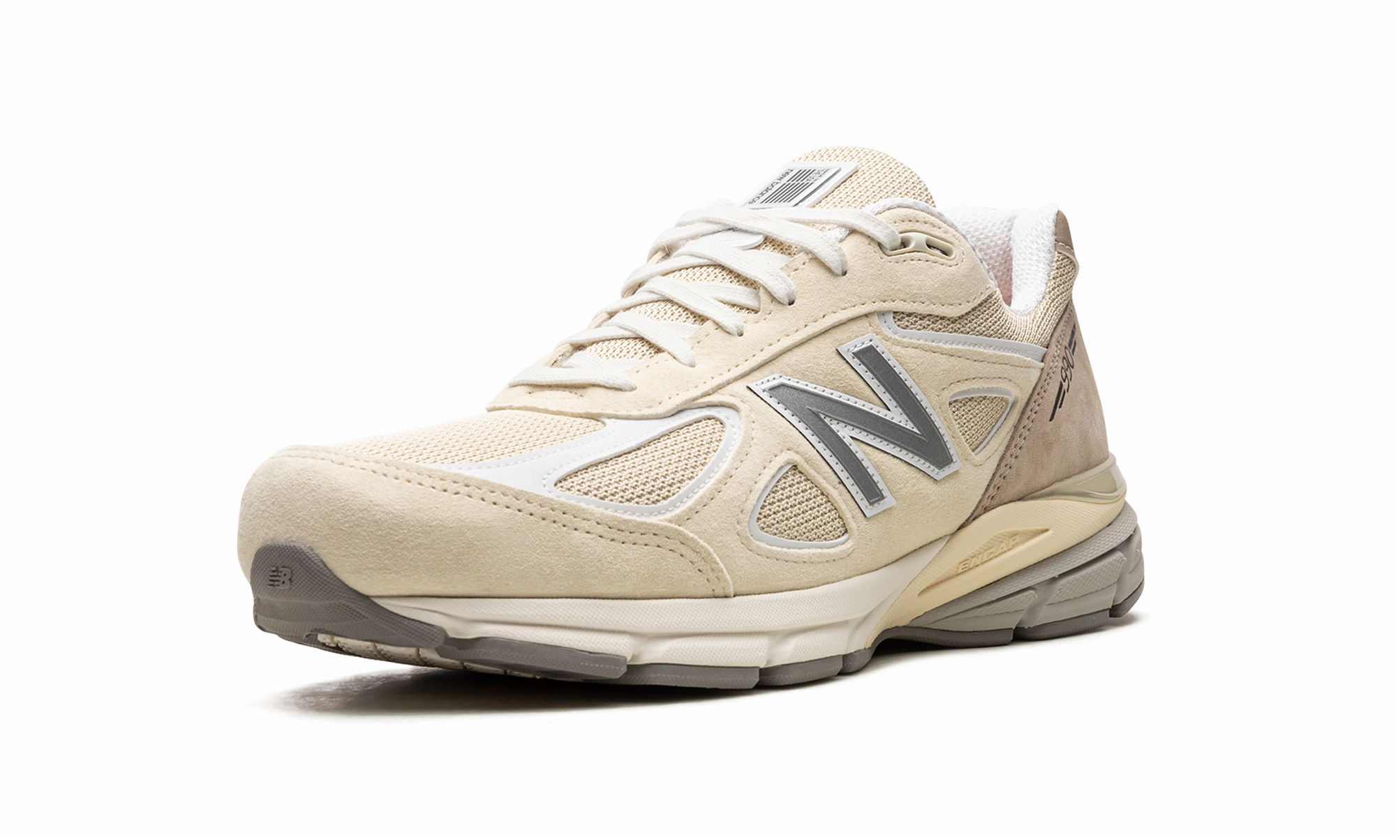 990v4 "Made in USA - Cream" running in a small town shoes Thermoregulating Insole