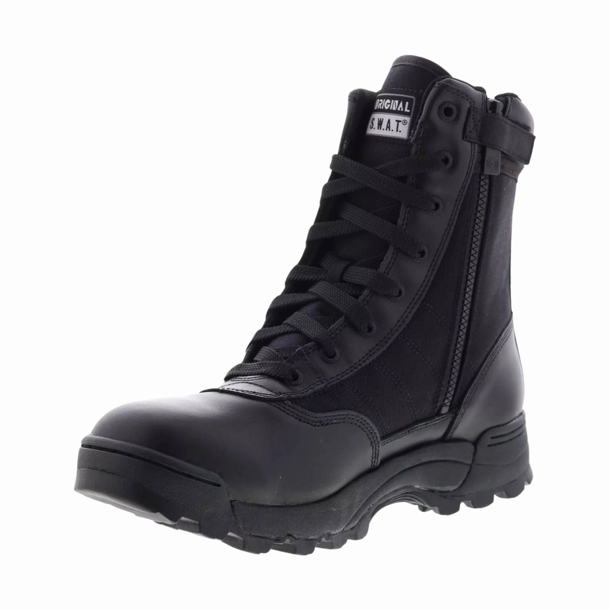 Original Footwear Men's S.W.A.T Classic 9 Inch Side Zip EN Tactical Work Boots - Black Minimal Build Outdoor Chore