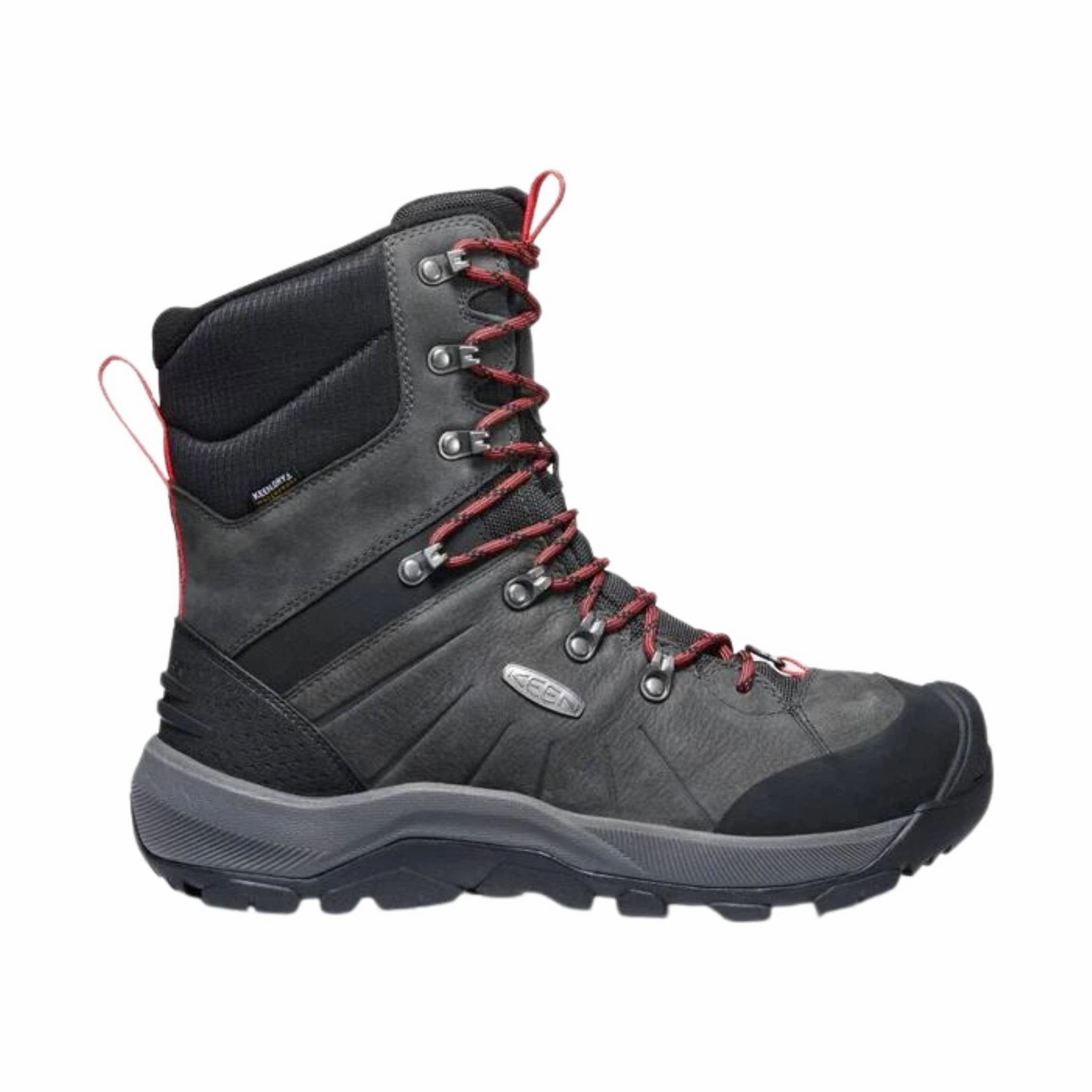 quick-drying Construction Fit KEEN Men's Revel IV High Polar Winter Boot - Magnet / Red Carpet