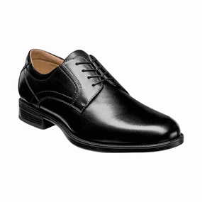 Florsheim Men's Midtown Plain Toe Oxford - Black Work Terrain Anti Slip Sole
