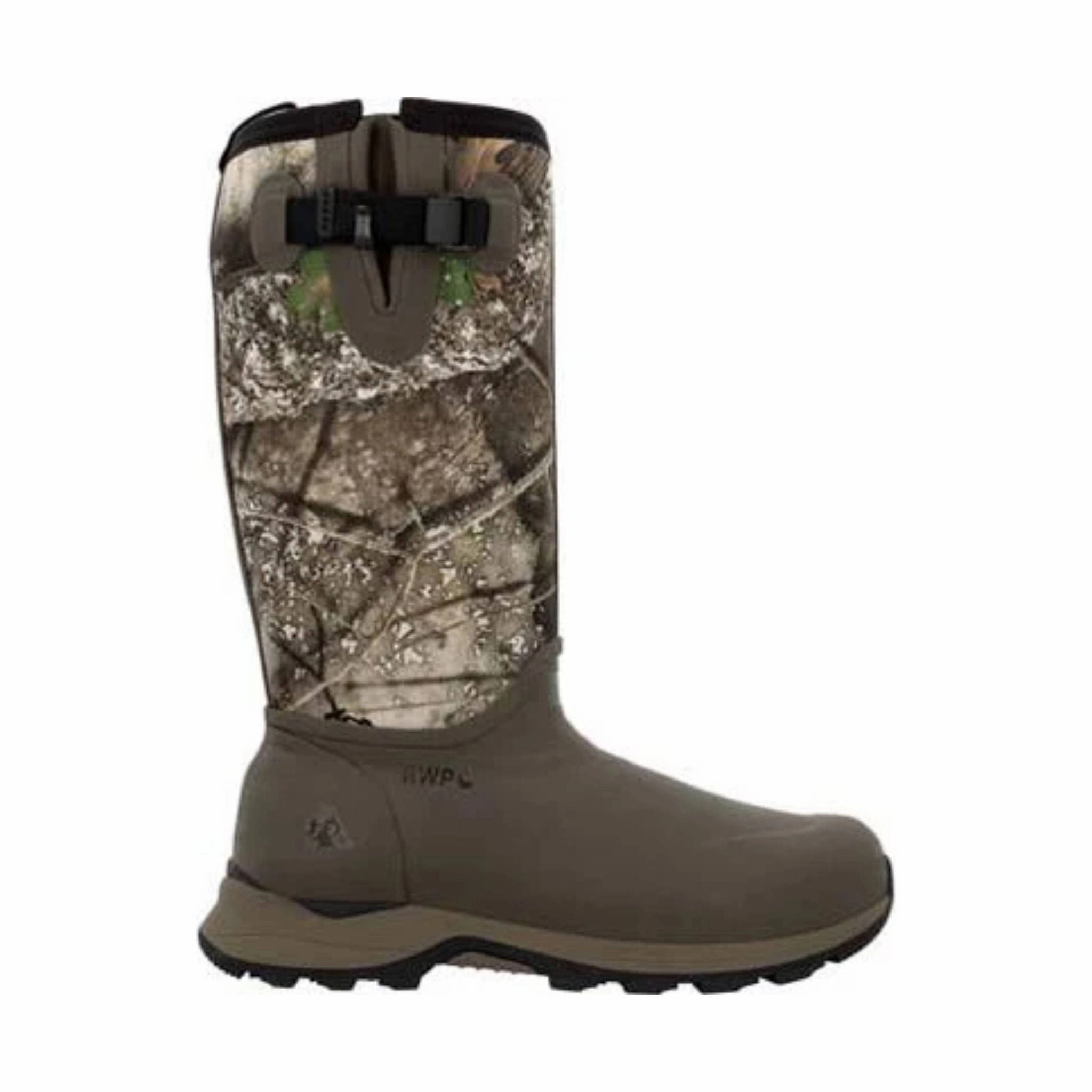 Trail Use Insulated Weekend Camping Rocky Men's Trophy Series 1000G Insulated Pull On Rubber Boots - Real Tree APX