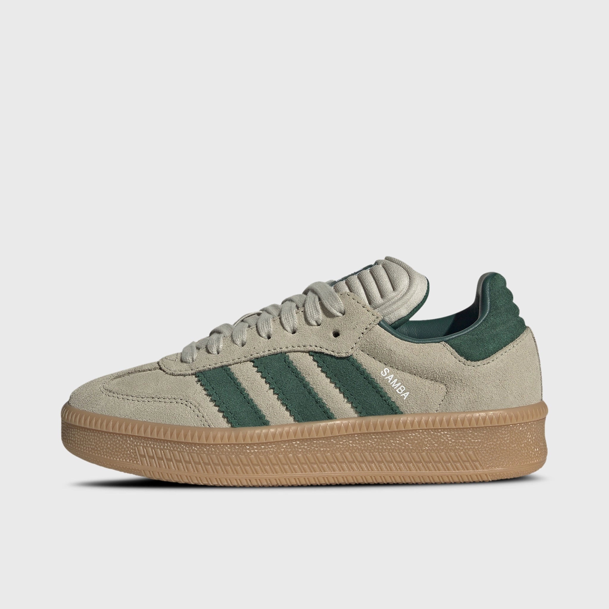 adidas Juniors' Samba XLG Tan / Green Walk Ease Cushioning Tech