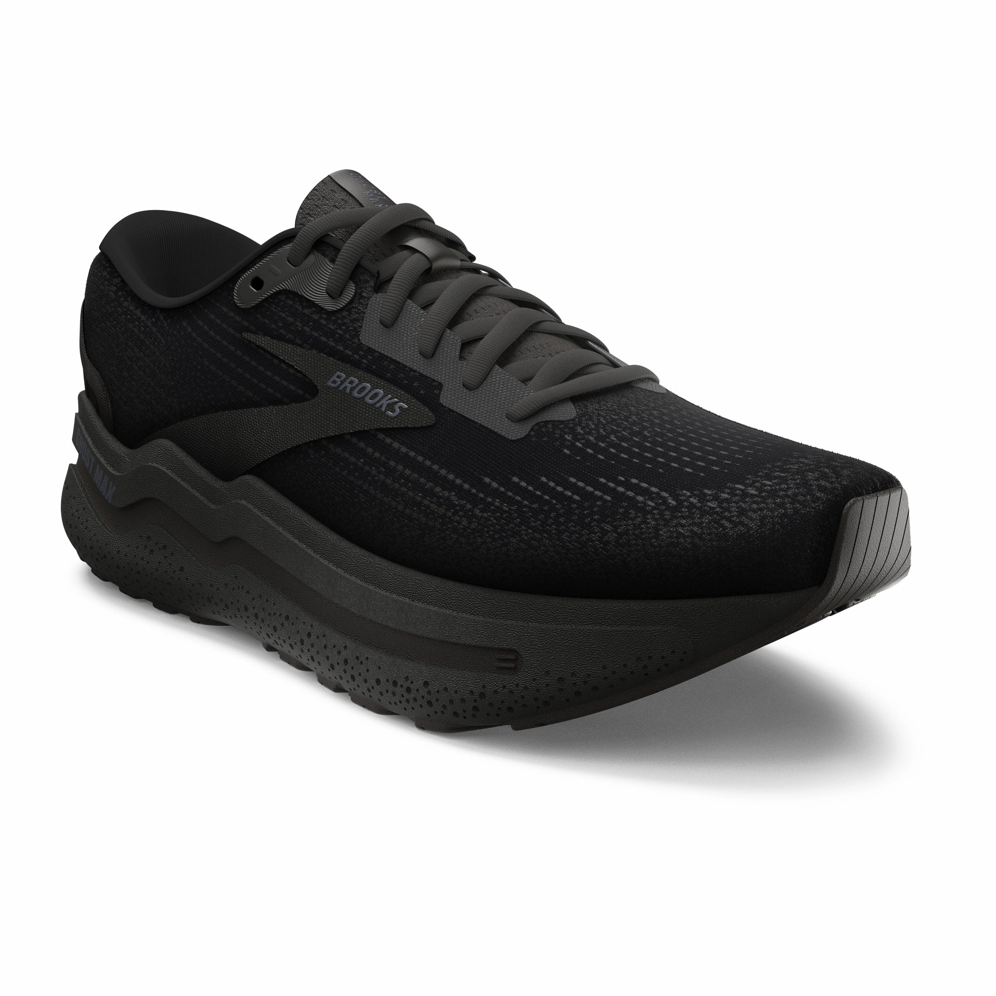 Women's Ghost Max 2 - Black / Black / Ebony Flexible Rubber Sole Abrasion Resistant Sole