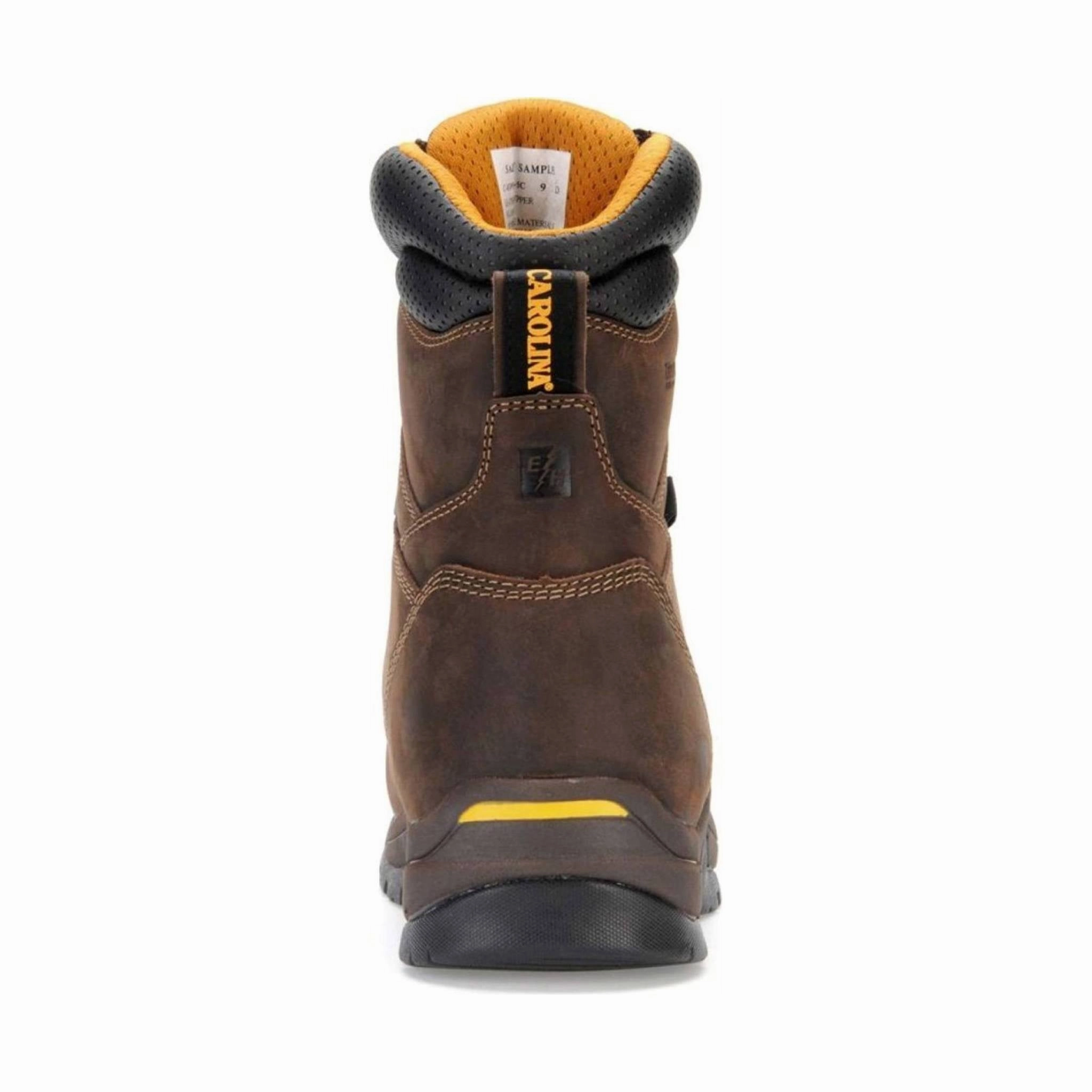 Carolina Men's Bruno Hi 8 Inch Composite Toe Waterproof Boot - Brown Impact Resistant Heel