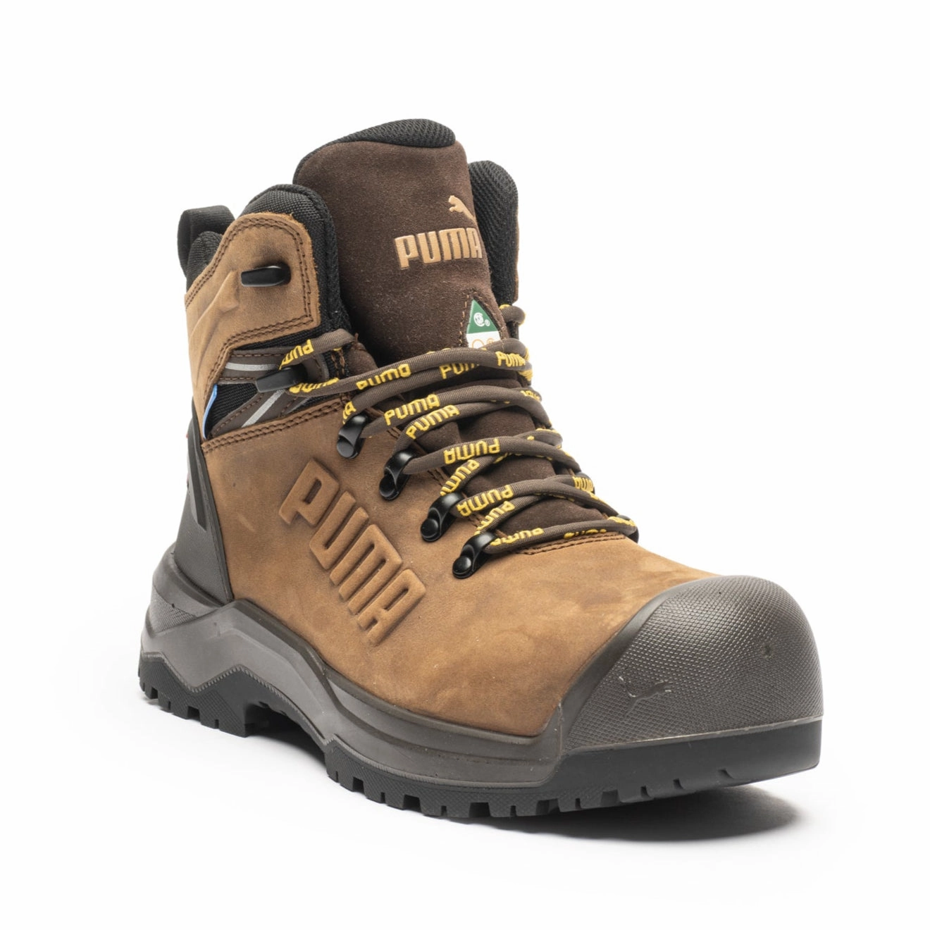 Noise Reducing Heel Comfortable Feeling Puma Iron Brown Men's 6" Waterproof Composite Toe Work Boots