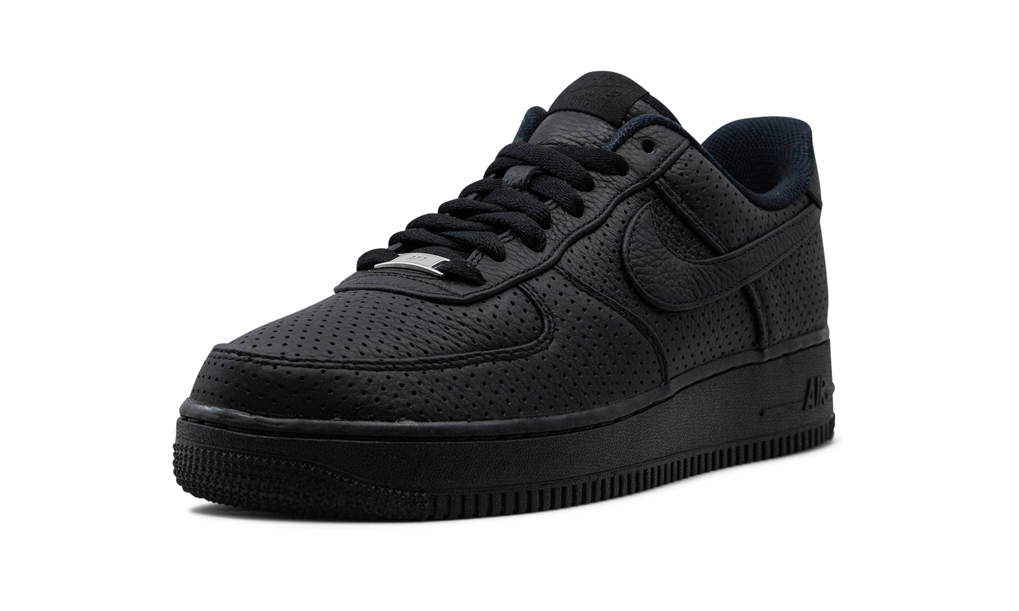 Comfortable Walk Air Force 1 Low SP "Triple Black Perforated"