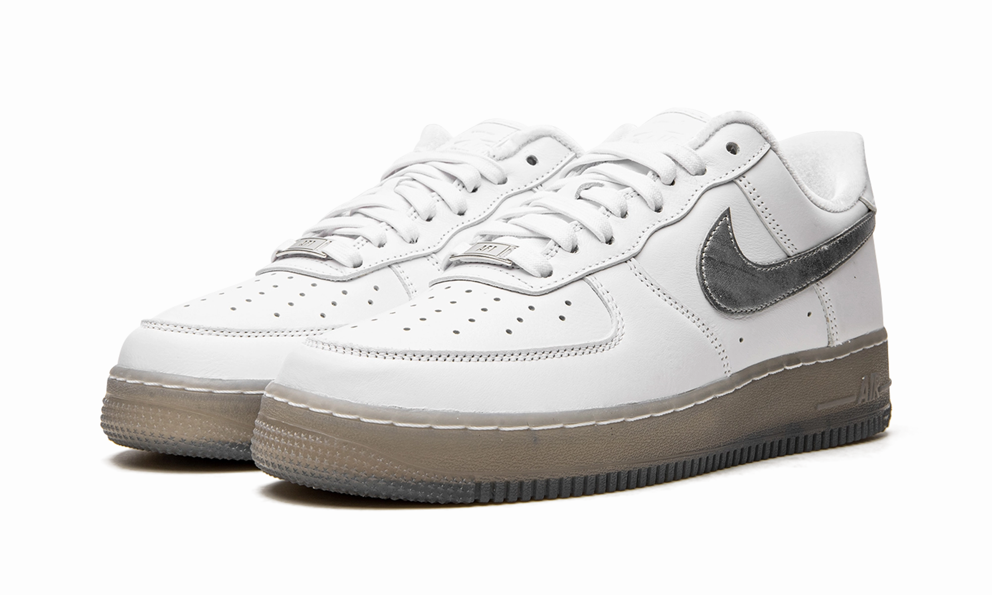 Unisex Design Peace Step Air Force 1 "White / Metallic Silver"
