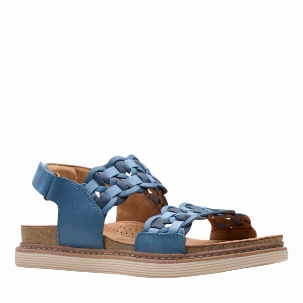 Clarks Women's Arwell Glide Wide Blue Red Bold