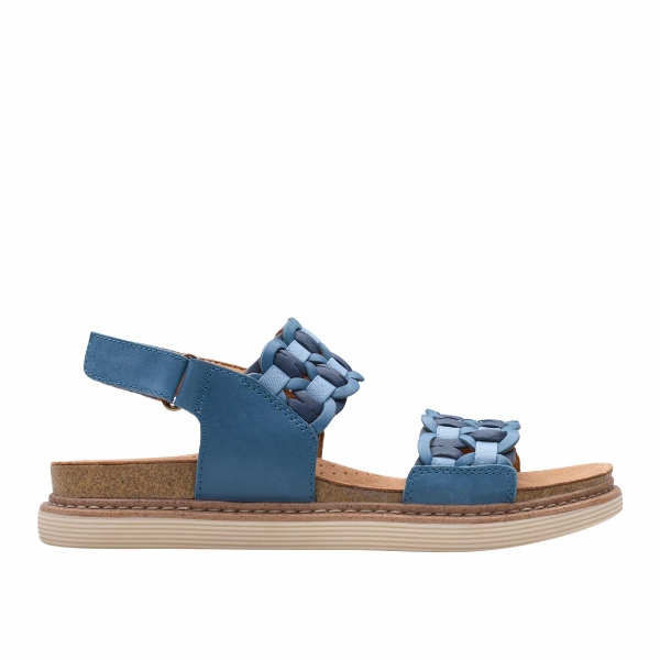 Clarks Women's Arwell Glide Wide Blue Thermoplastic Durable Frame