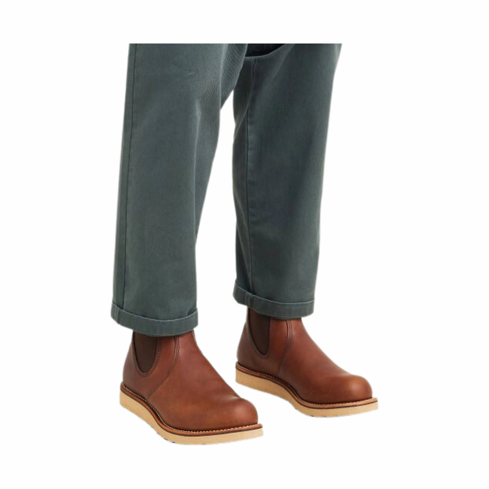 Comfort Lining Mountain Climber Trail Ready Footwear Red Wing Men's Classic Chelsea 6 Inch Boots - Amber Harness