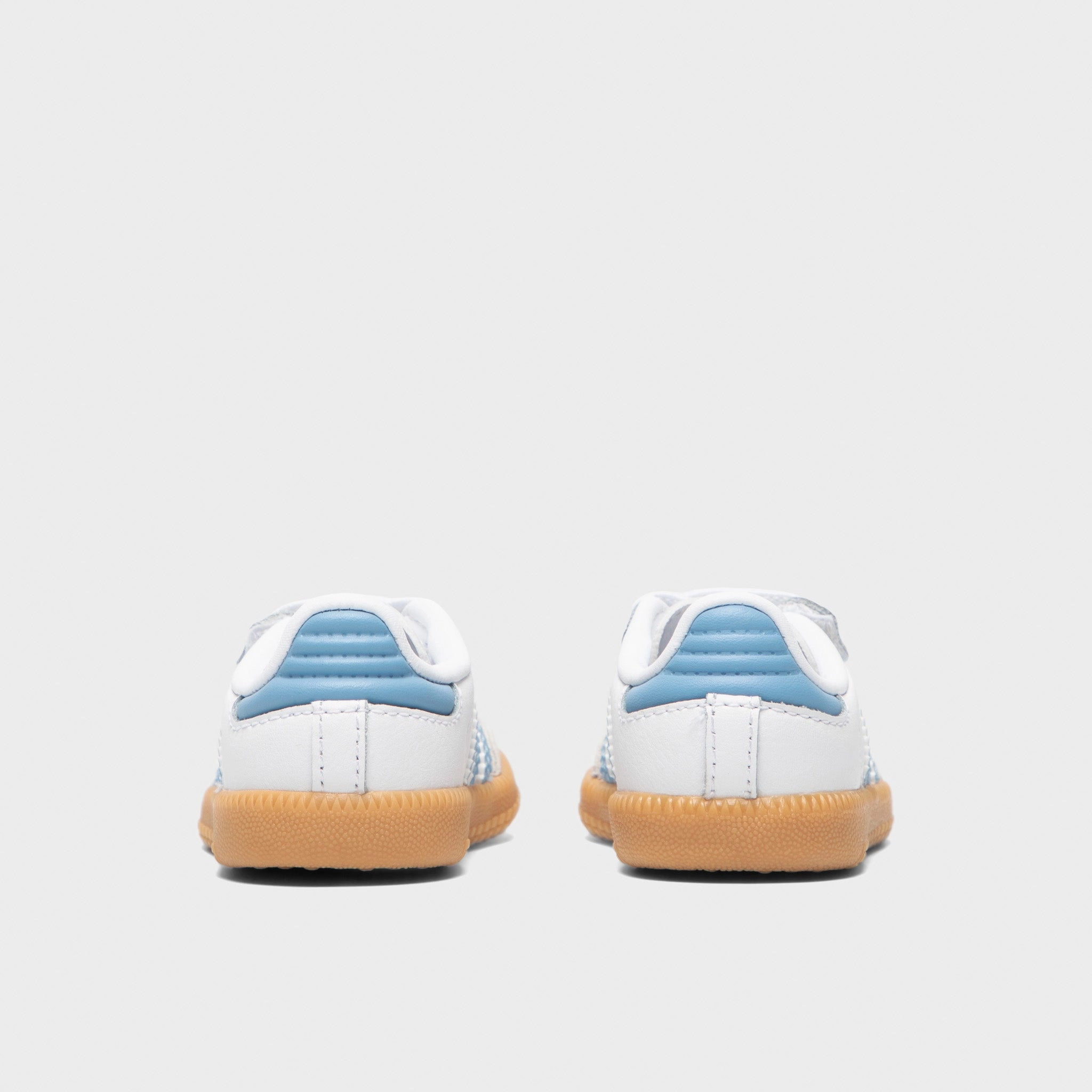 Luxe Touch adidas Infants' Samba OG White / Ash Blue - Gum