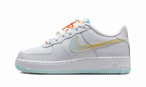 Silver Glow Air Force 1 Low LV8 GS "White Glacier Blue Multi-Color"