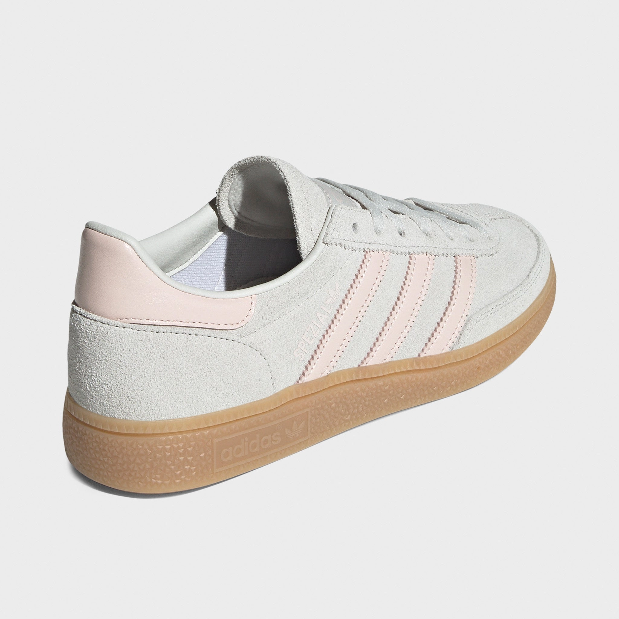 adidas Originals Women's Handball Spezial Orbit Grey / Wonder Quartz - Gum Sleek Option Multi terrain Traction
