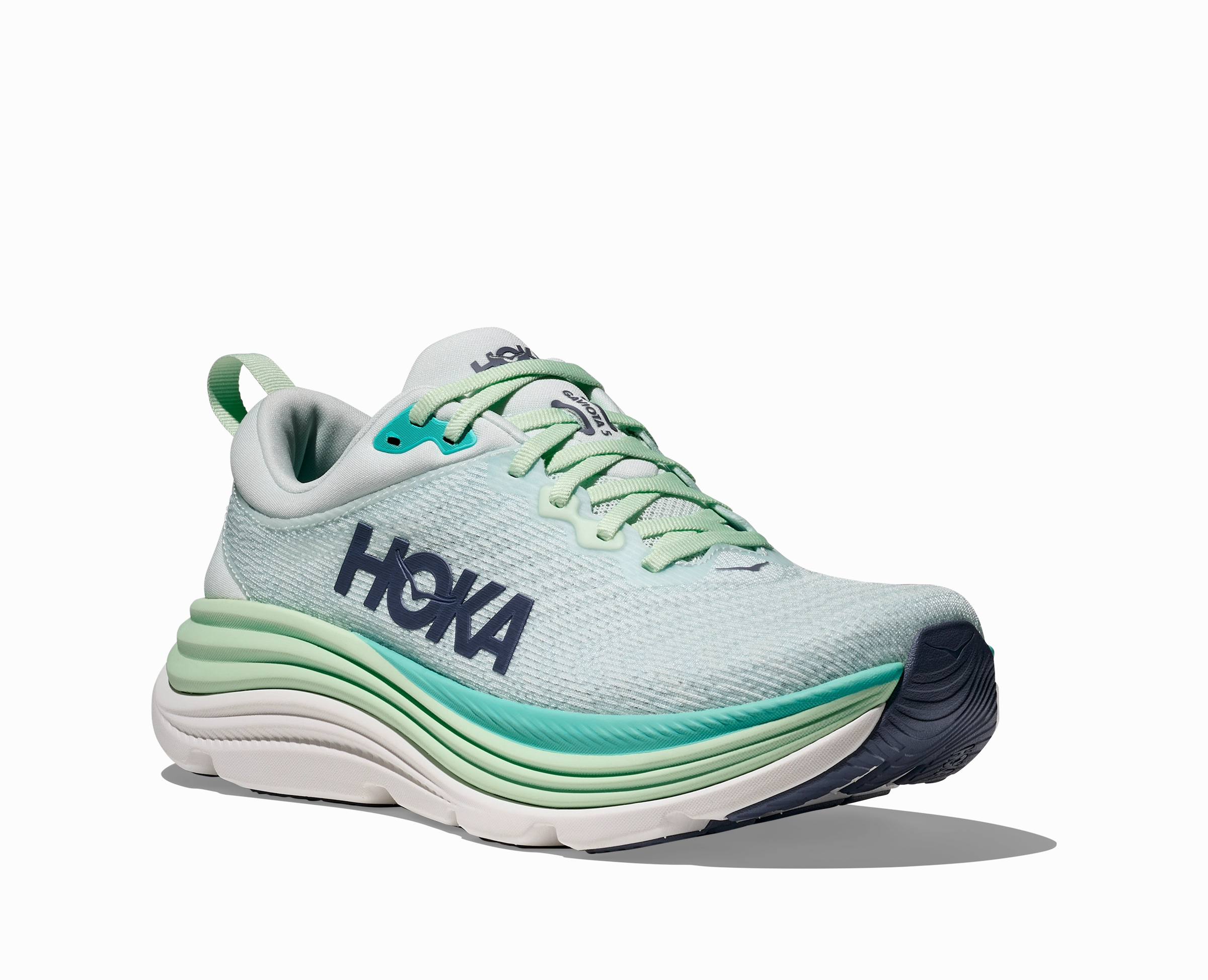 Women's Gaviota 5 - Snow Melt / Cielo Blue Hexagonal Traction Shock Diffusing Heel