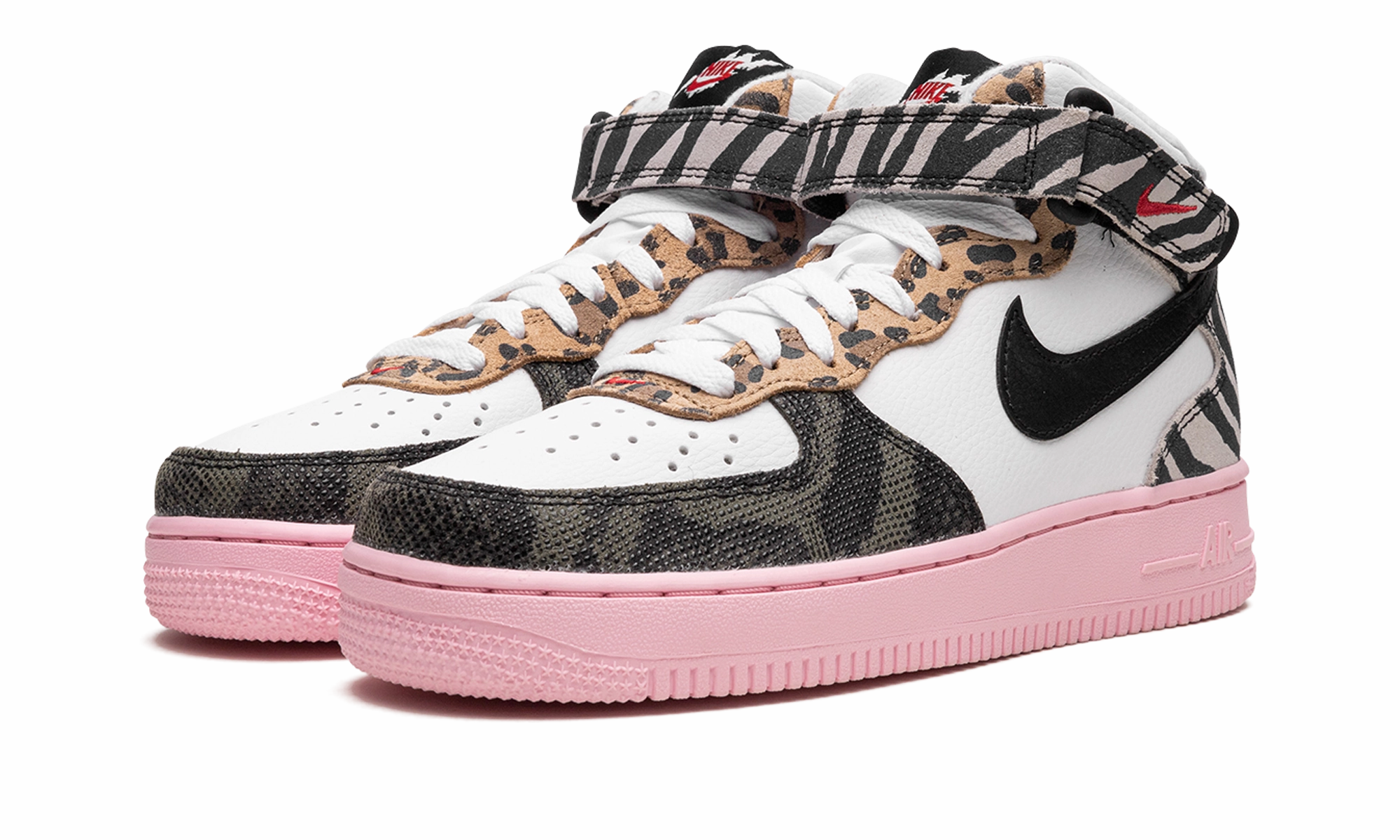 AIR FORCE 1 MID MNS WMNS "Tunnel Walk" Rubber Sole Tear Resistant Upper