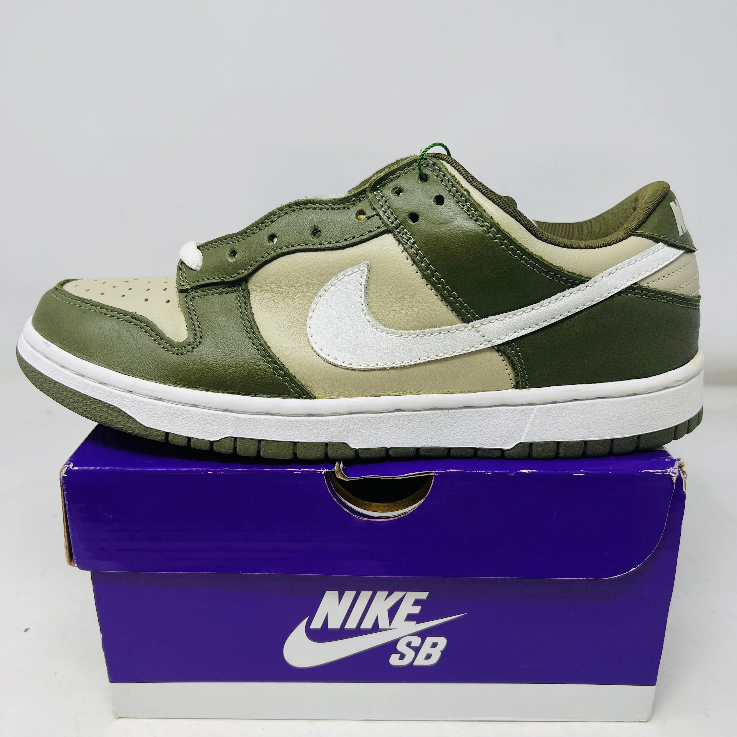 Nike Dunk Low Light Stone/Olive Pro B Comfortable Heel