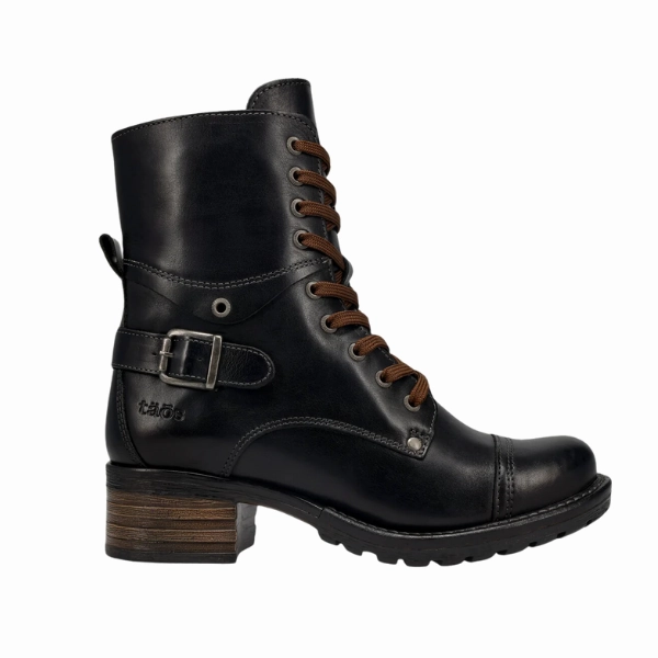 Sleek Comfort Metallic Edge Taos Women's Crave Boot Black