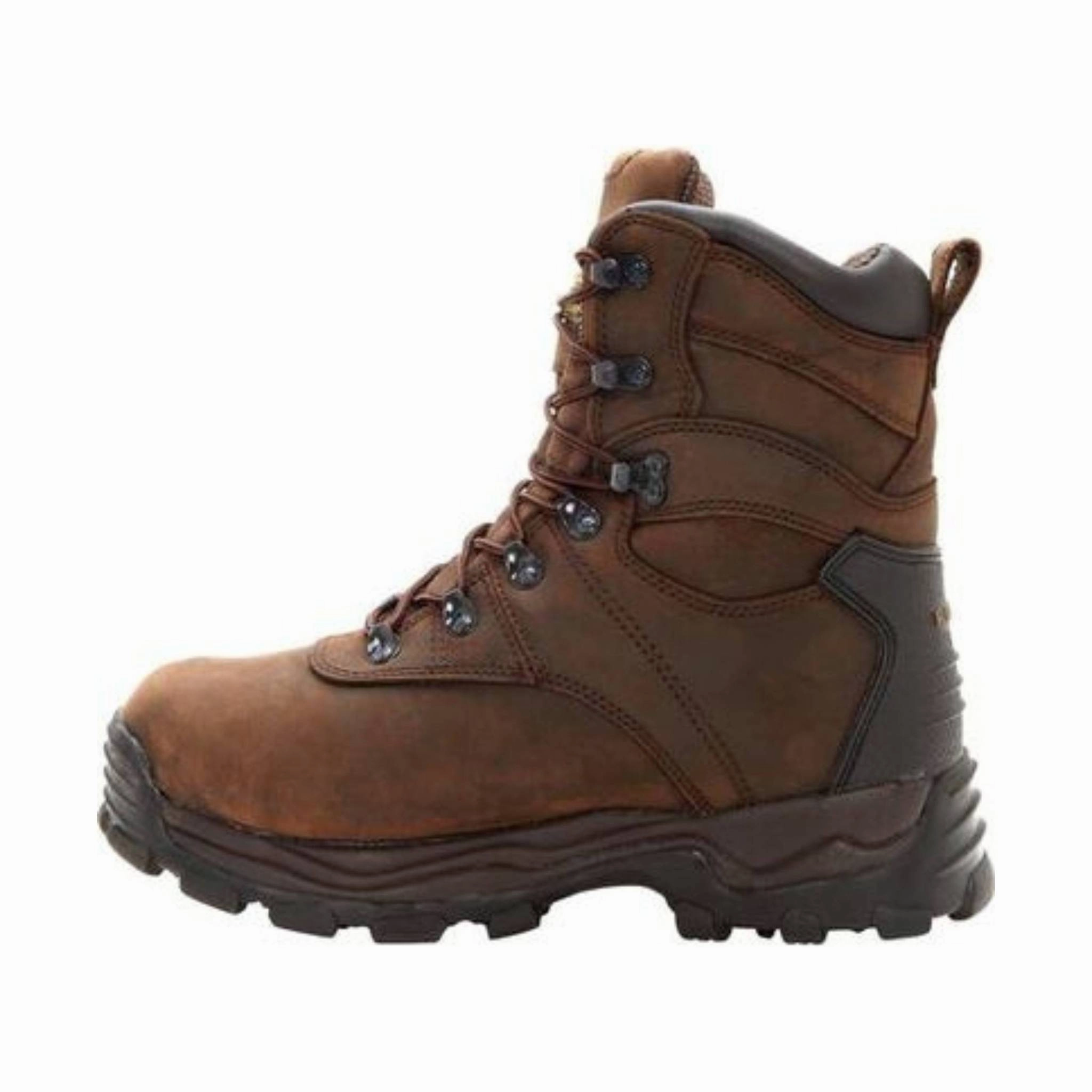Rocky Men's Sport Utility 8 Inch Insulated Waterproof Boot - Brown Flexible Frame Daily Walks