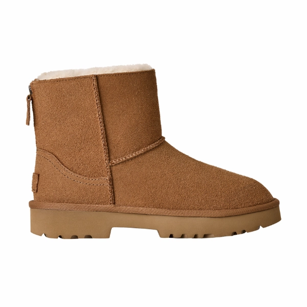 High Traction Rainy Days Abrasion Resistant Lace UGG Women's Marais Zip Up Chestnut