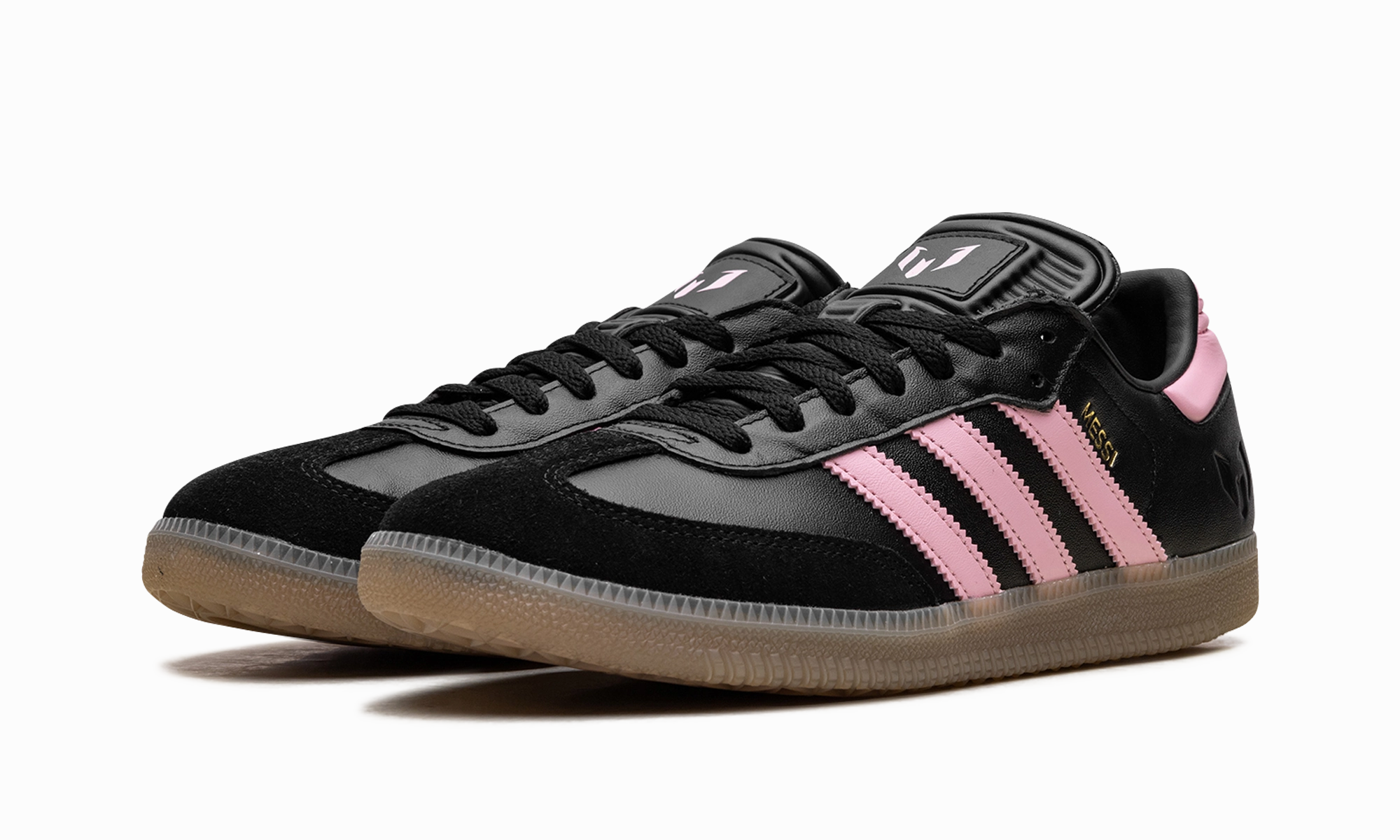 Stretchable Material Samba Messi Indoor "Core Black / Gold Metallic / Gum"