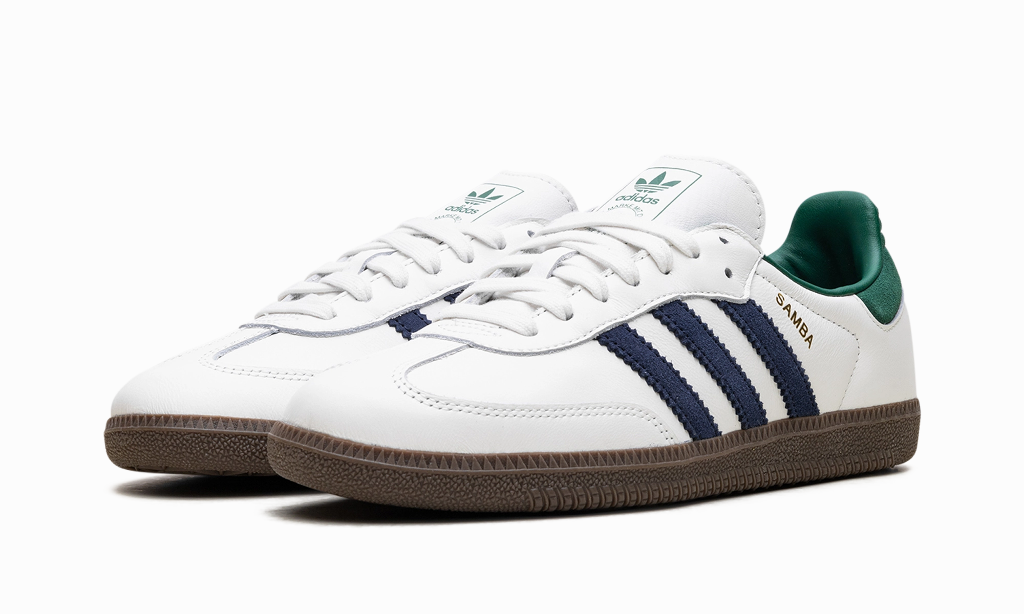 Samba OG "Black White Collegiate Green" Motion Ease Sports fan