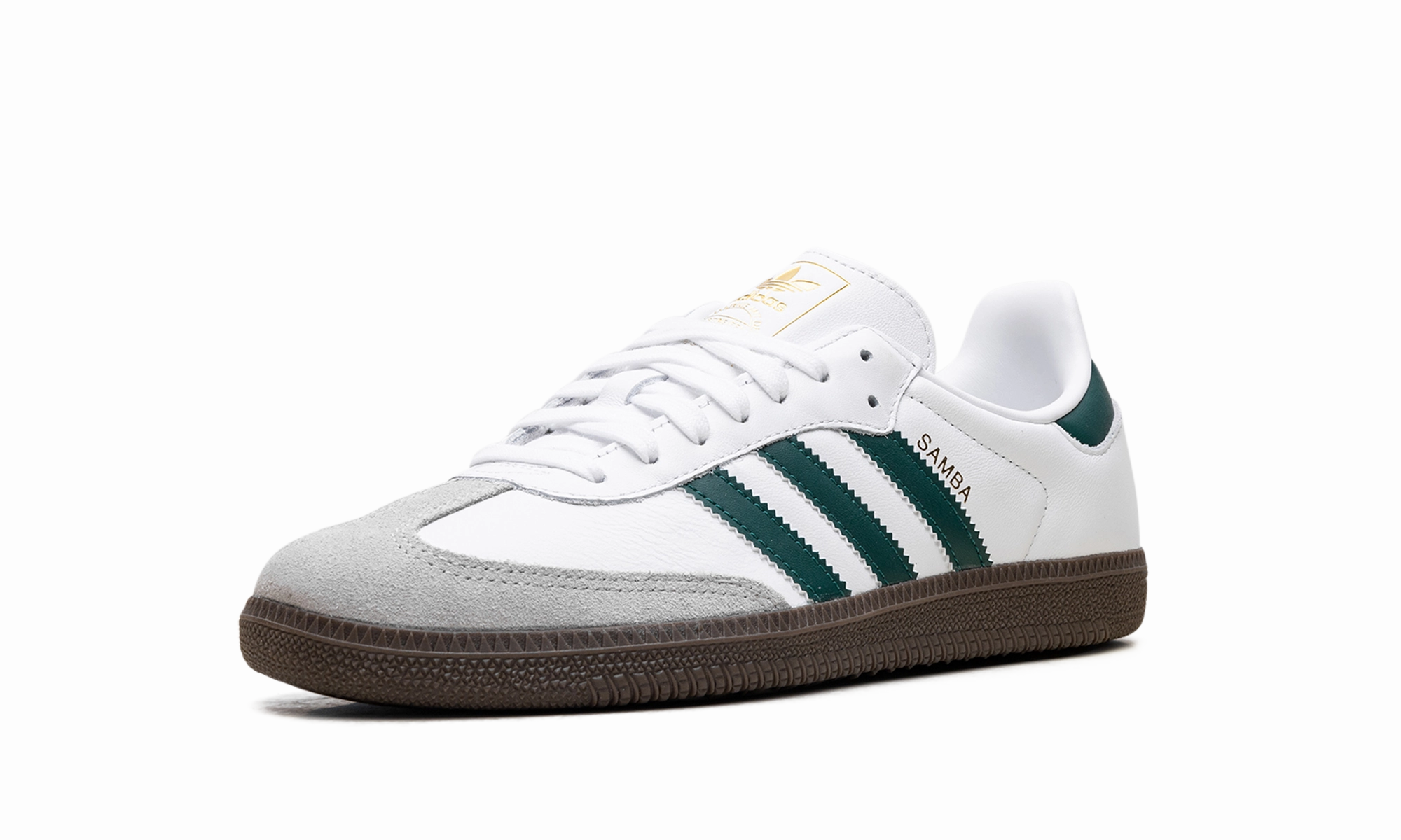 No Stitch Minimalist Aesthetic Samba OG "Cloud White Collegiate Green"