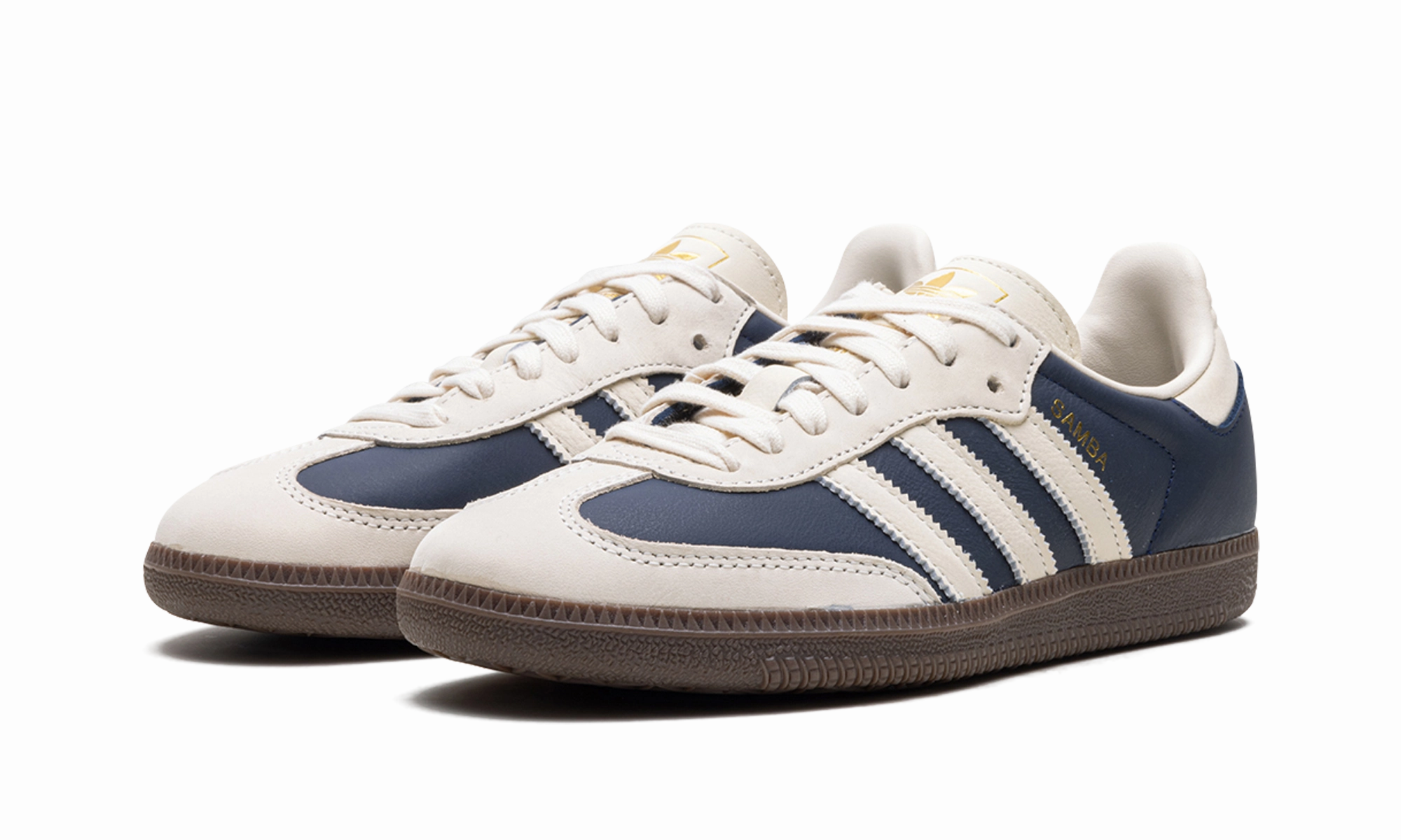 SAMBA OG WMNS "Night Indigo Crew White" Flexible   outsole Subtle colors