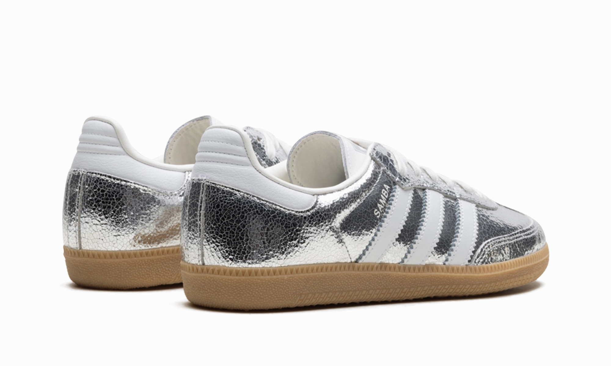 Samba OG WMNS "Silver Metallic Cracked Leather" shoe style