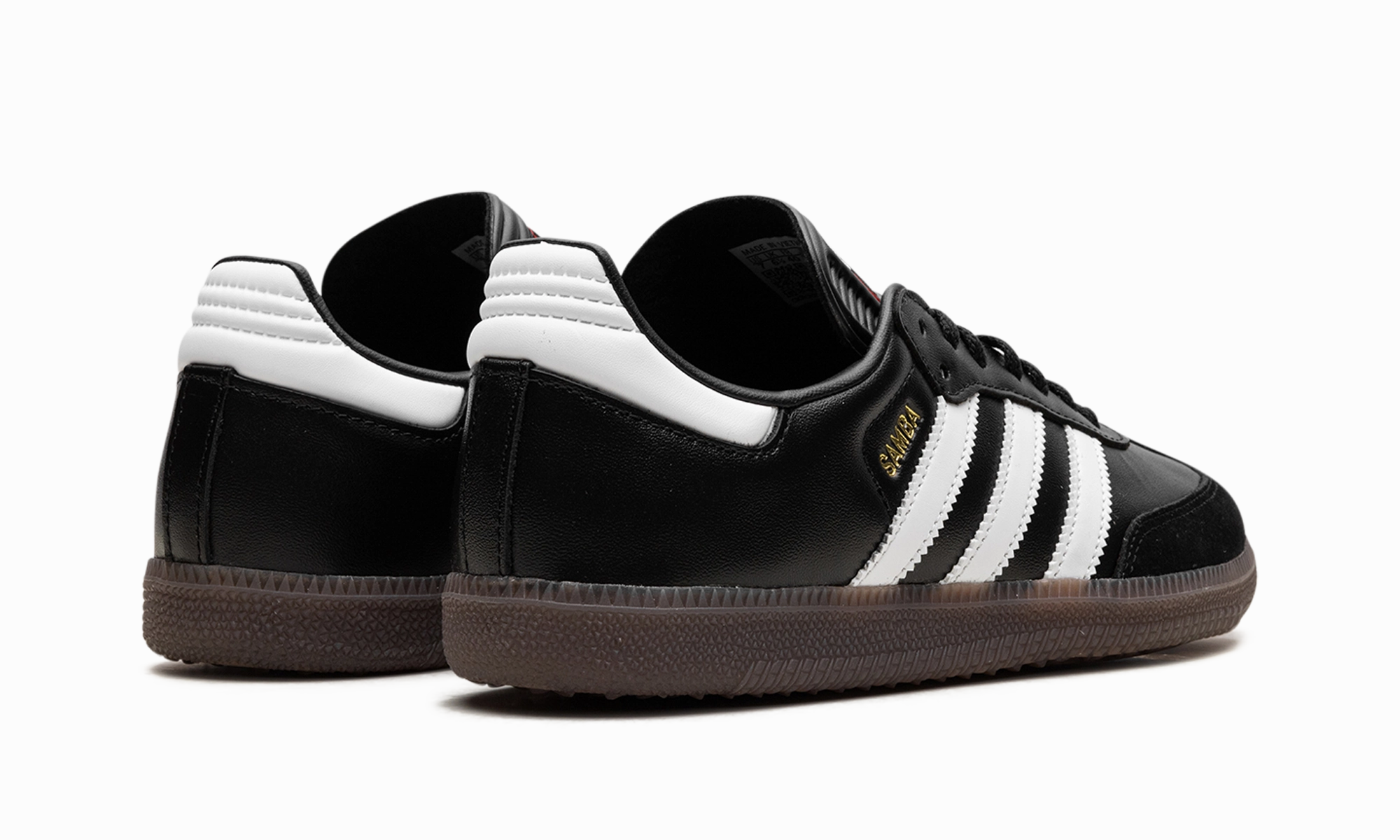 Streetwear Style Touch Soft SAMBA "CBLACK/FTWWHT/VIVRED"