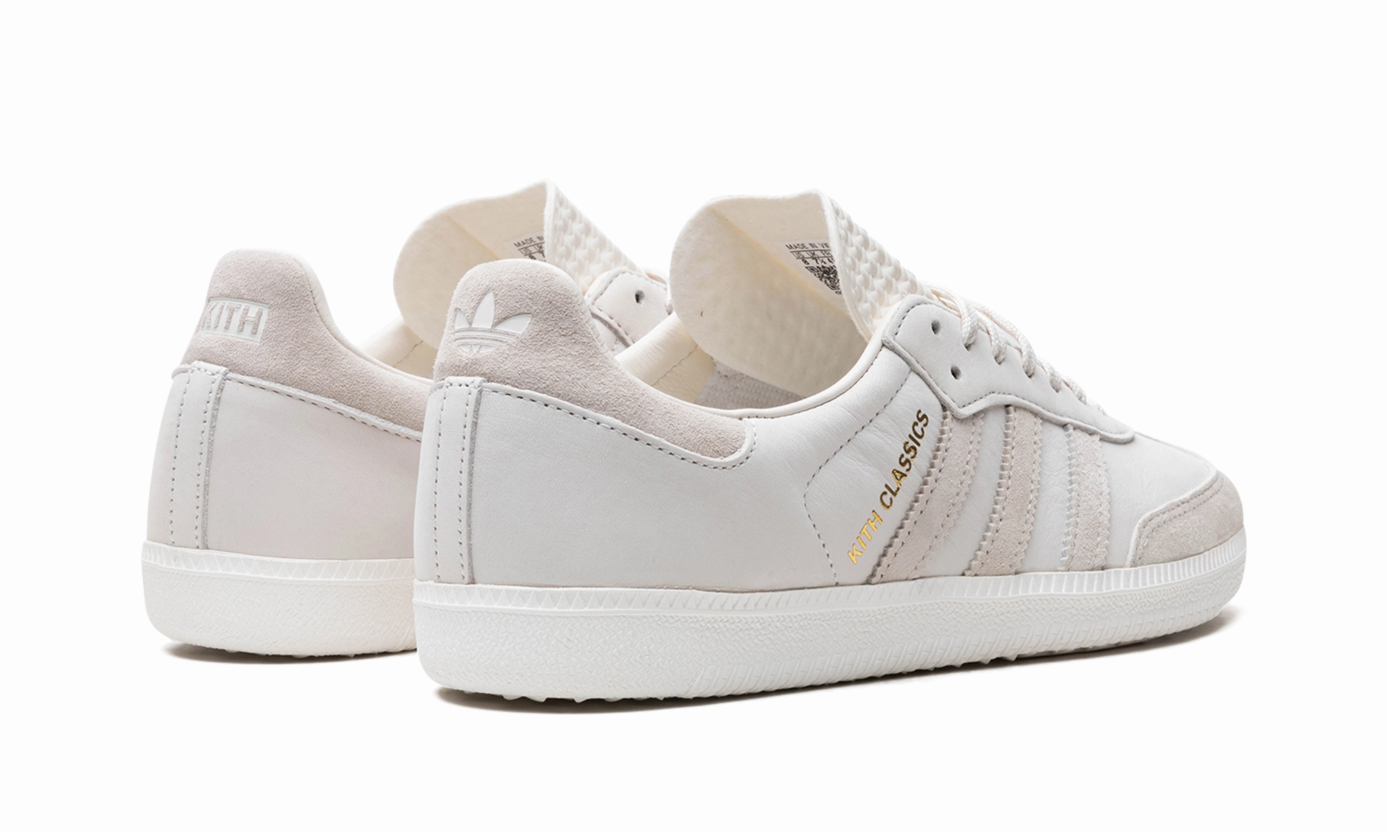 Chunky Sole Comfortable Step Samba "Kith - Classics Program - Cloud White"
