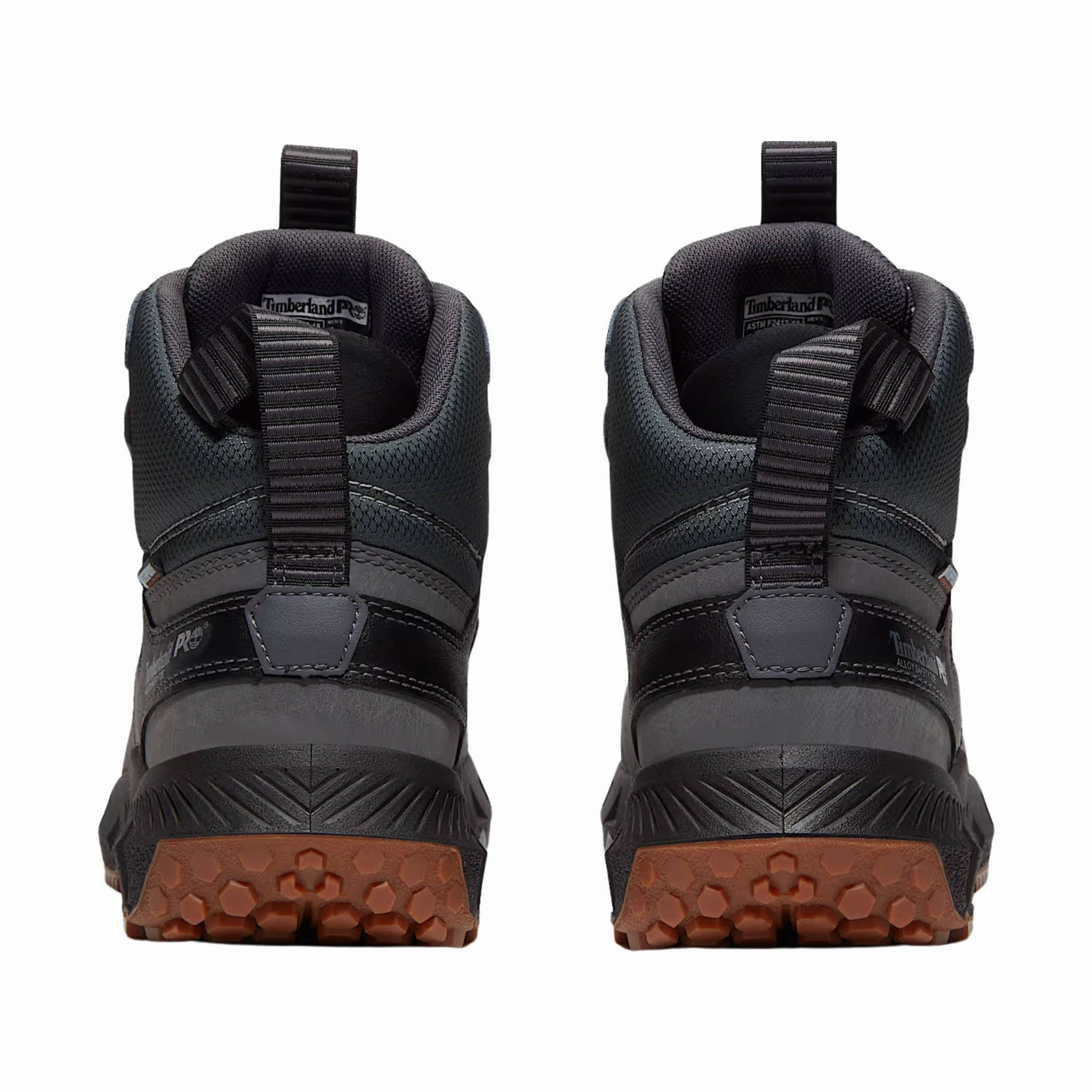 Reinforced Form Night Travel Timberland Pro Men's Tempe 6 Inch Waterproof Alloy Toe Work Boots - Medium Grey Leather