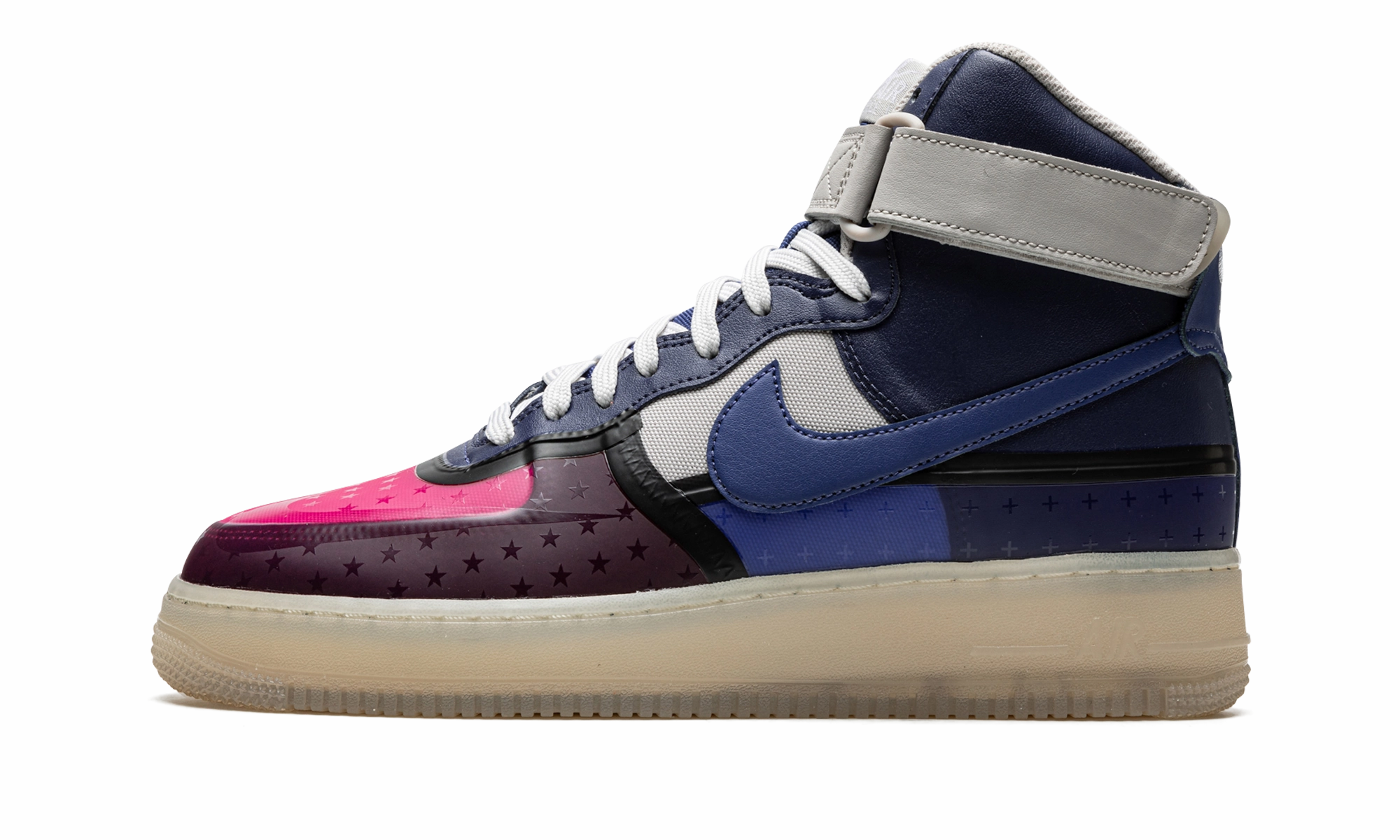 Air Force 1 High '07 Premium "Thunder Blue Pink Prime" Travel Snap Street Motion