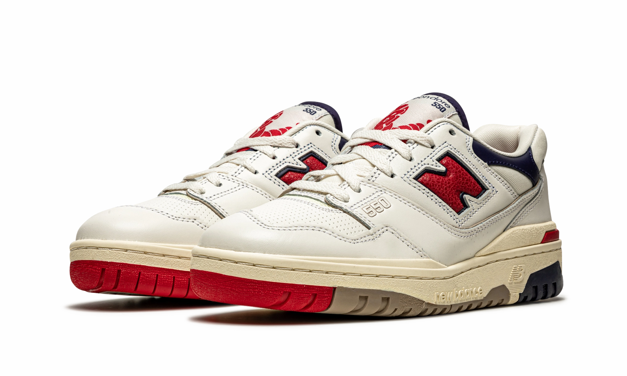 550 "Aime Leon Dore - White Navy Red" Natural Gait Technology running for community events
