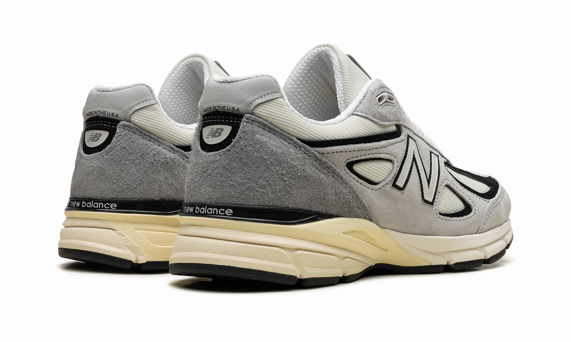 quick - drying - technology shoes Light - weight sole 990v4 "Made in USA - Grey / Black"