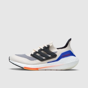 adidas Ultraboost 21 White / Carbon - Solar Red Balance Focus Cushioned durability