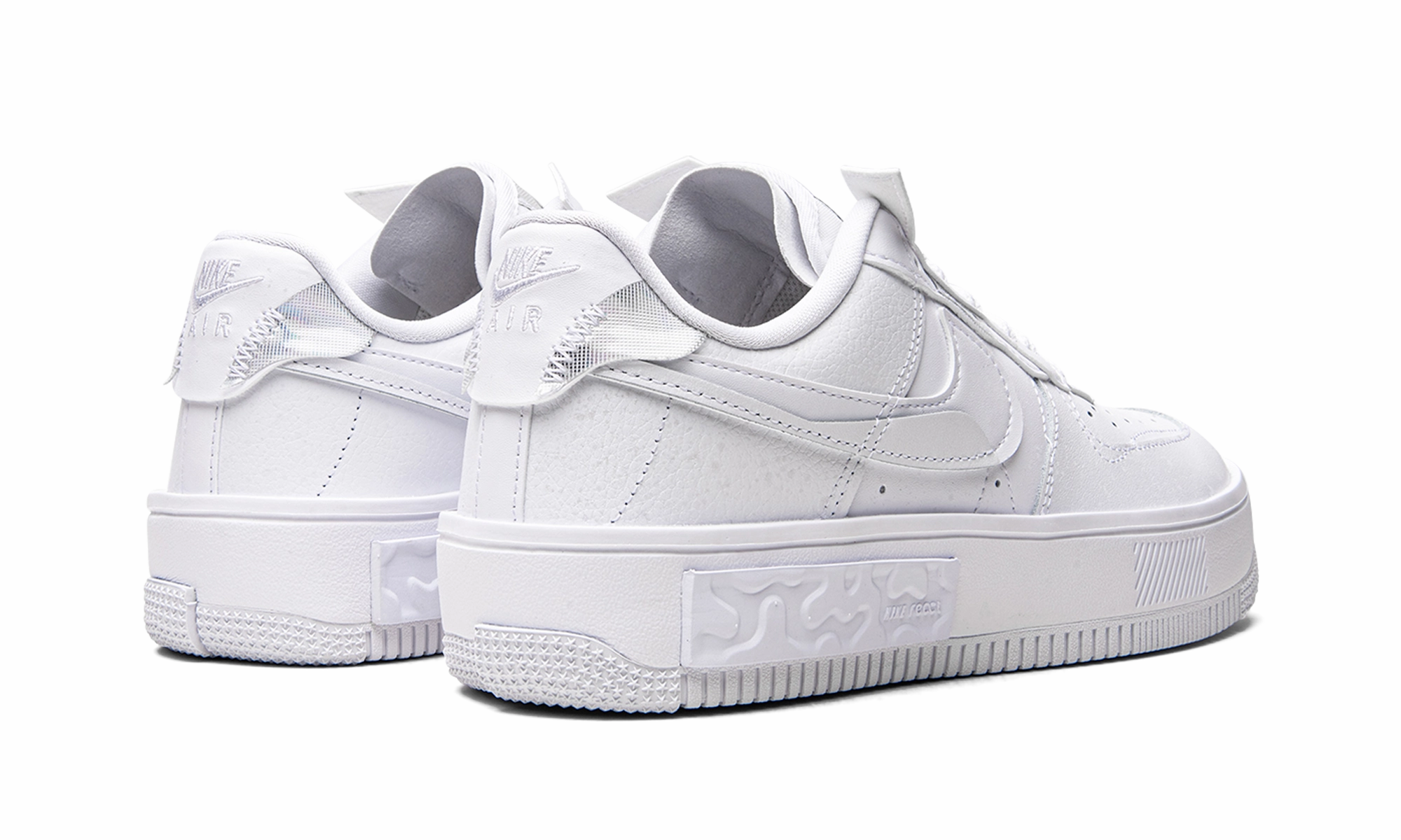 Breathable mesh upper AIR FORCE 1 FONTANKA MNS WMNS "White / Iridescent"