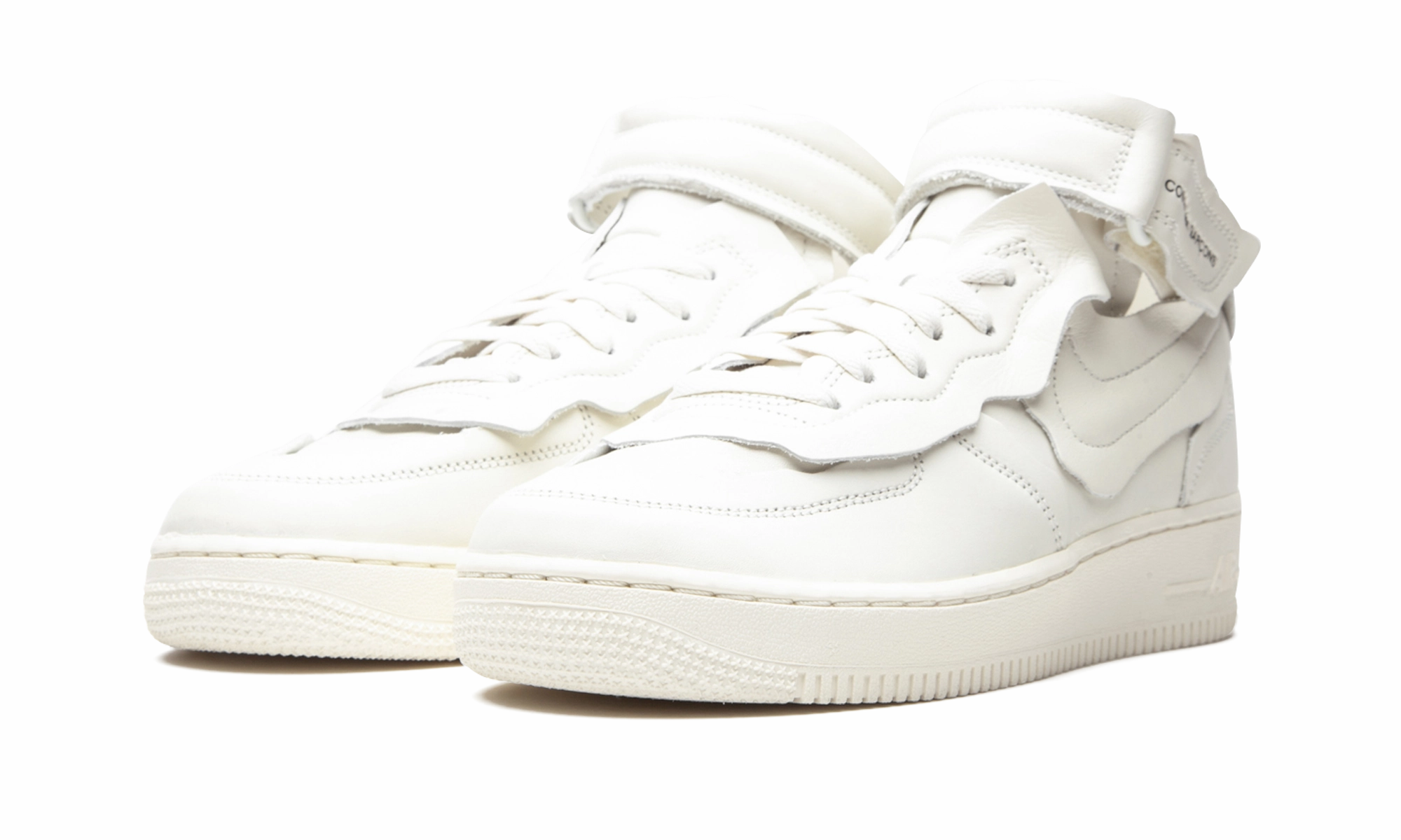 Air Force 1 Mid "Comme des Garcons White" Narrow heel Fast Comfort