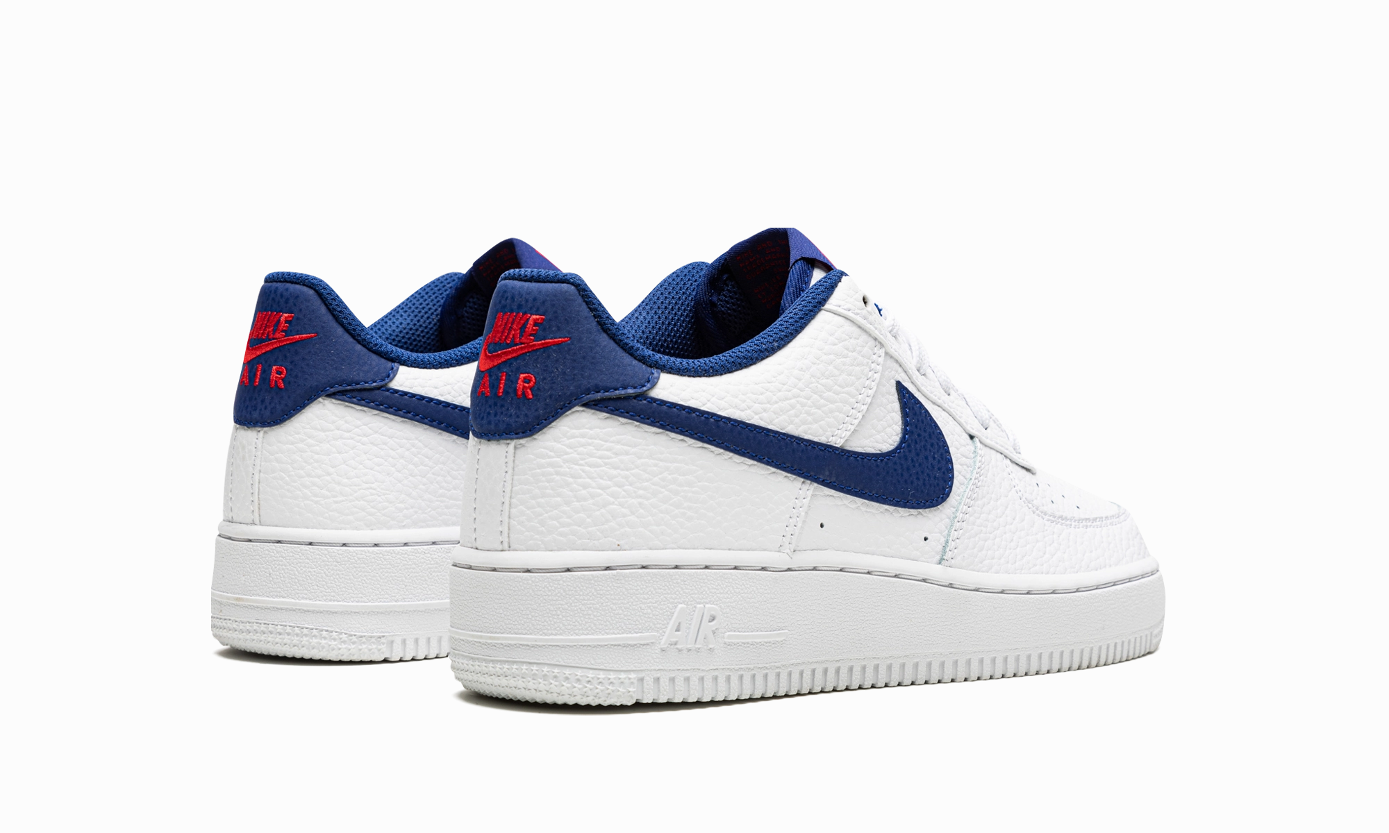 Air Force 1 Low GS "White / Deep Royal Blue" Breathable   fabric Fit Feel