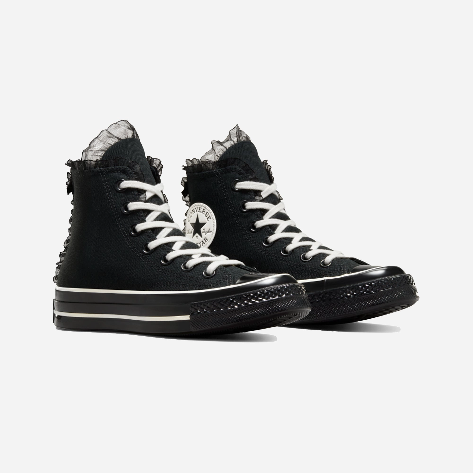 Converse | CHUCK 70 HIGH RUFFLES & BOWS { BLACK Sleek Option