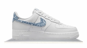 Non Restrictive Fit Low Heel Air Force 1 Low White Paisley UNC