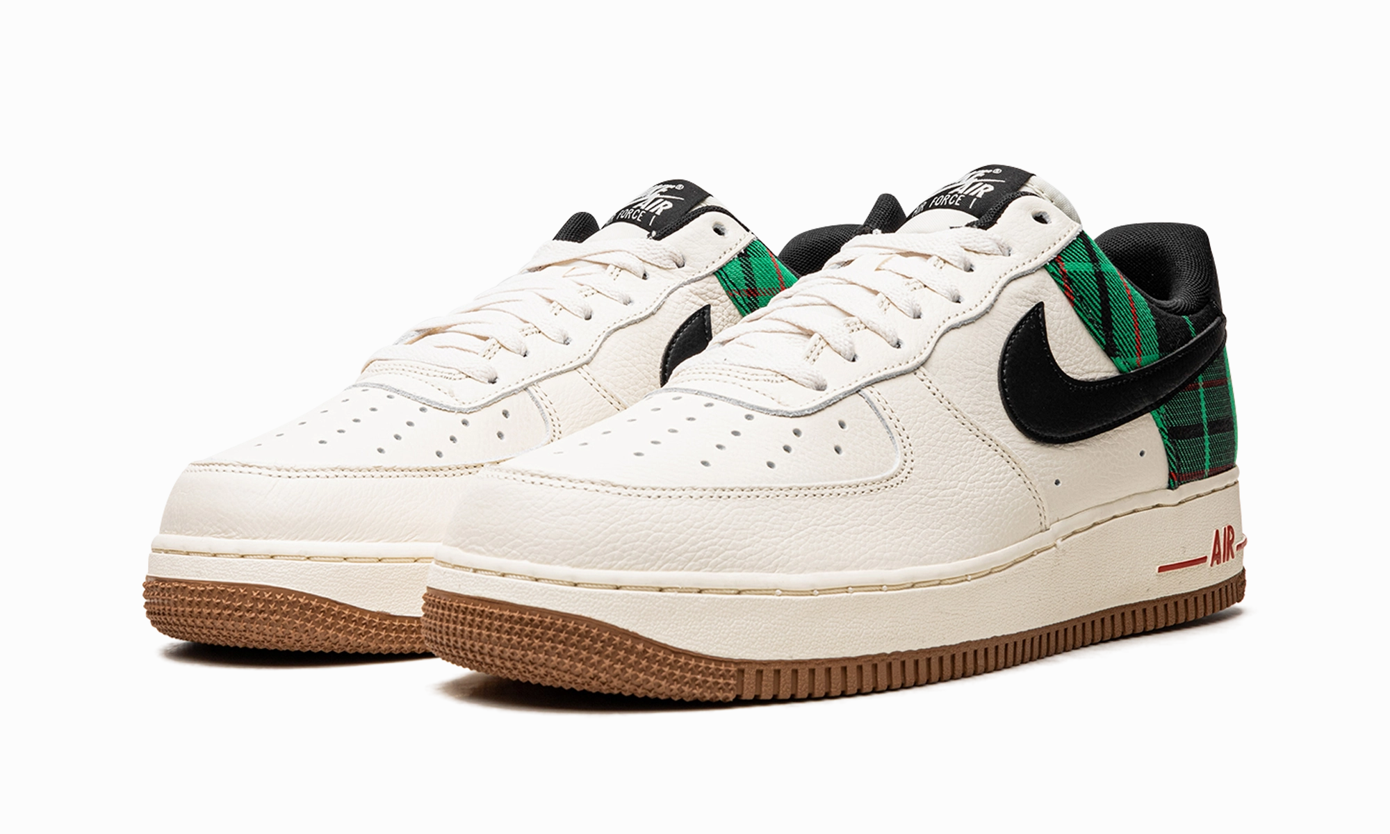 Air Force 1 Low '07 LX "Plaid Pale Ivory Stadium Green" Step Relief Lightweight Trail Shoes