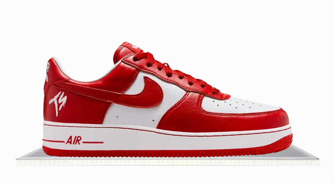 Air Force 1 Terror Squad White University Red Reinforced Eyelet Durability